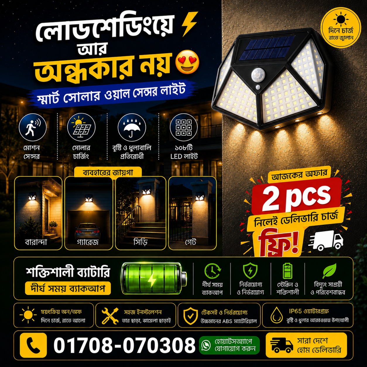 সোলার ওয়াল ল্যাম্প